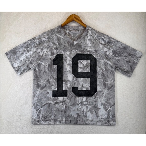 Hollister Other - Hollister Mens Grey Camo Mesh Jersey T-Shirt Baggy Fit Graphic 19 V-Neck M